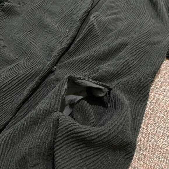 Eileen Fisher Jacket Blazer Women's Small Black Textured Ribbed Made in USA - Picture 4 of 11